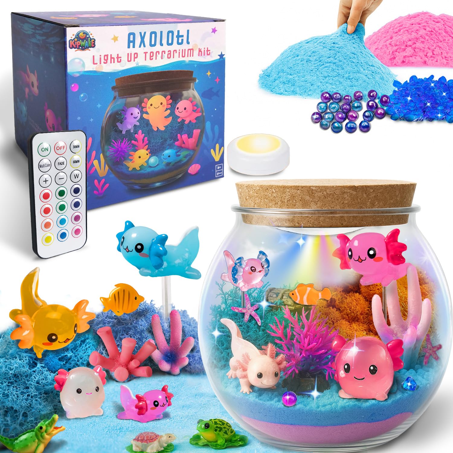 Amazon.com: Axolotl Gifts for Girls & Boys – DIY Glow Jar Toy with